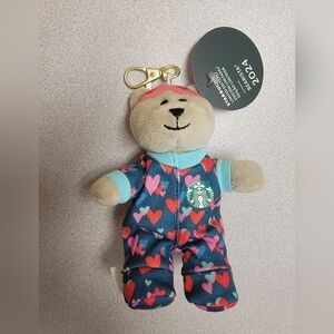 NWT Starbucks 2024 LATAM Bearista Valentine Limited Edition Key Chain